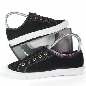 Jack Rogers Carter Suede Casual Shoes Black / White Women's 6M